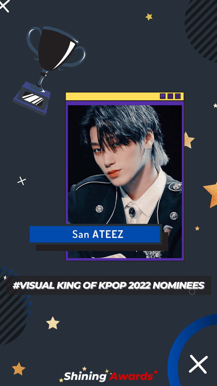 San ATEEZ Visual King of Kpop 2022