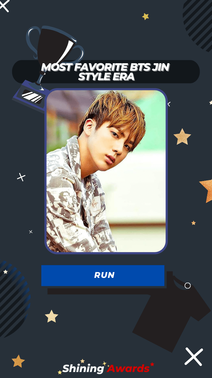 RUN Most Favorite BTS Jin Style Era
