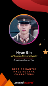 Hyun Bin Best Romantic Male KDrama Characters 2022 Shining Awards