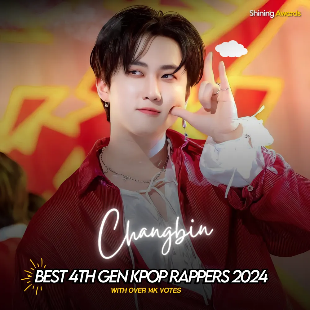 Changbin Winner of Best 4th Gen Kpop Rappers 2024