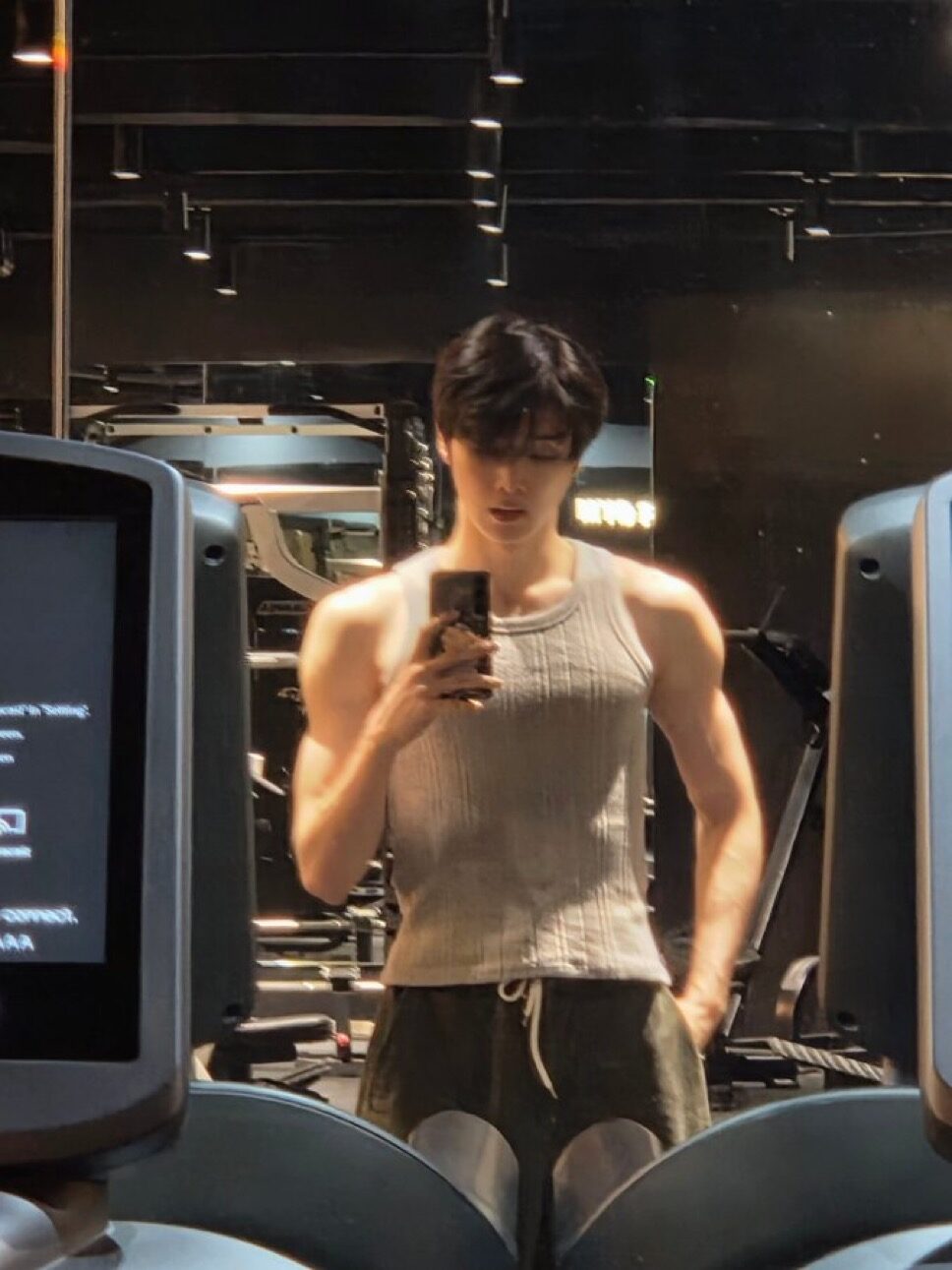 Sungchan in a tank top