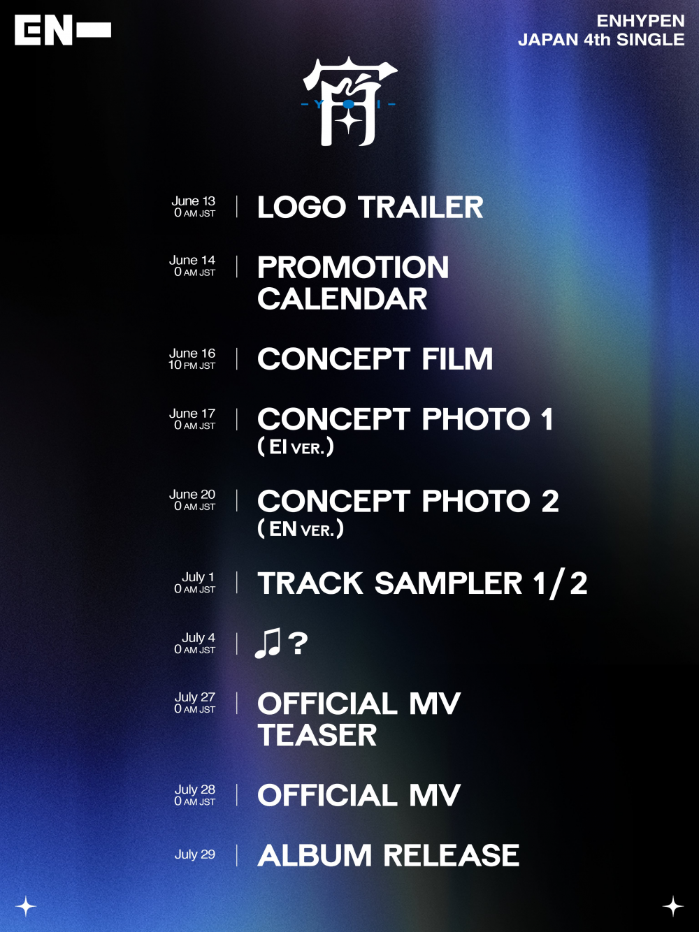 ENHYPEN Unveils Anticipated Japan Single '宵 - YOI' 2 Teaser Reveal