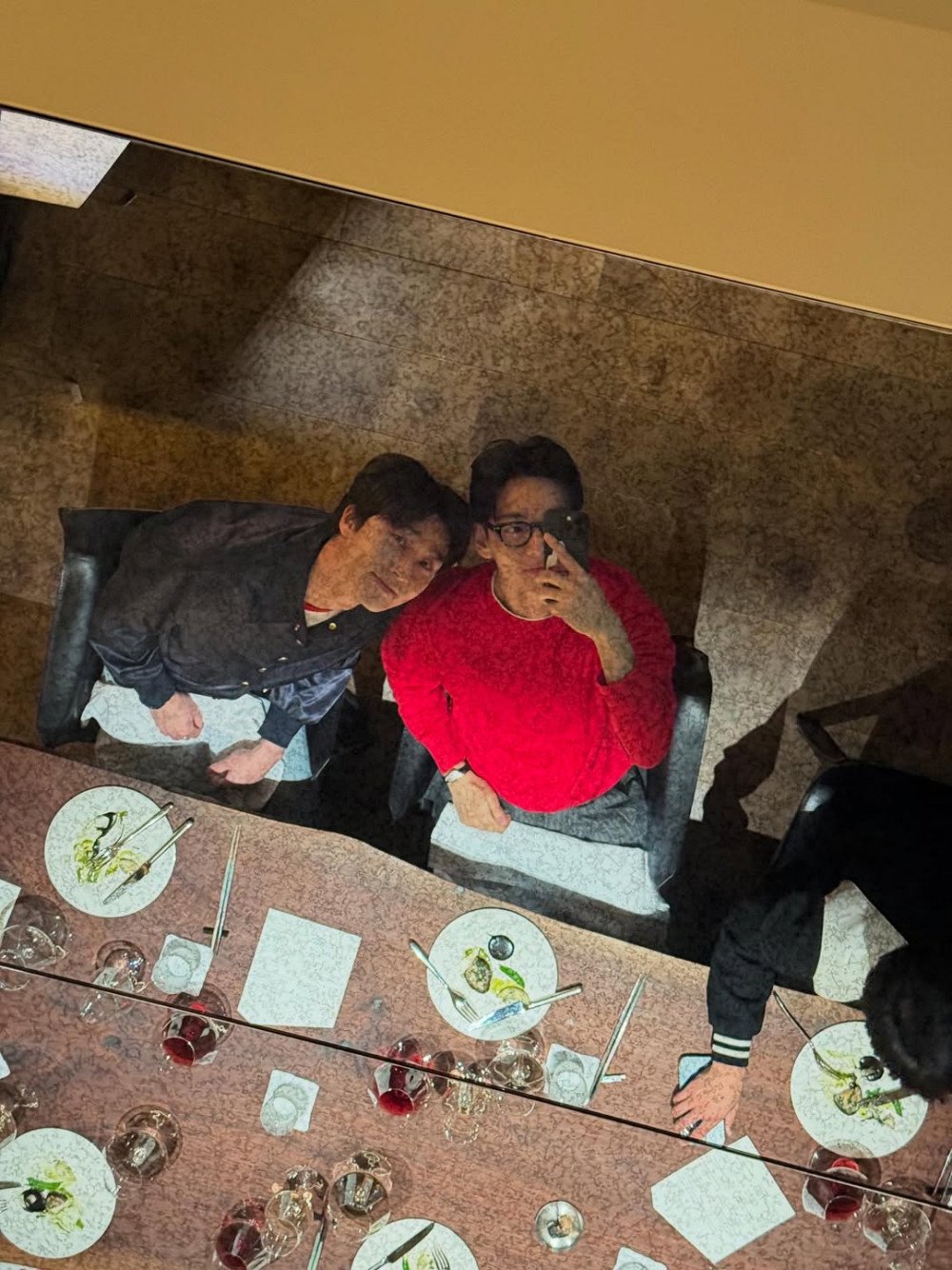 V of BTS Shares Images from His Military Discharge Celebration 4 Taehyung Playful