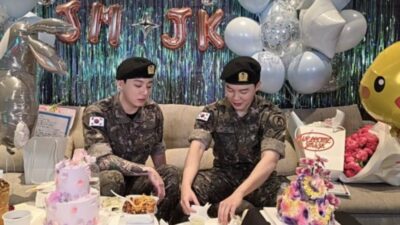 Jimin and Jungkook Sharing Pizza