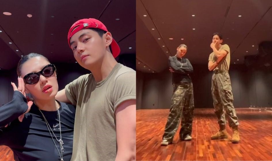 BTS’s V (Kim Taehyung) is fresh out of the barracks and back in the dance studio with Leejung Lee