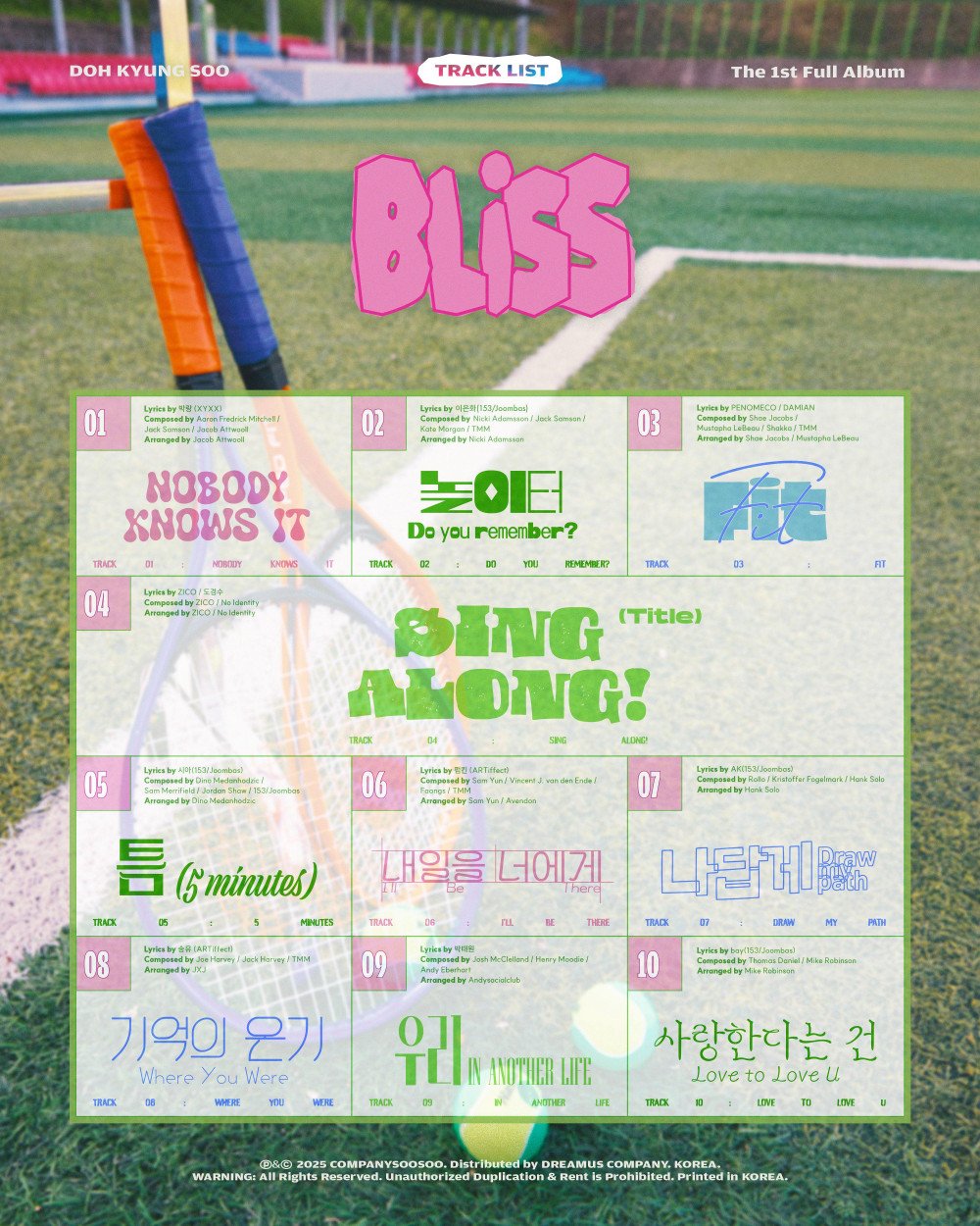 D.O. of EXO Reveals Tracks from His Debut Full Album 'BLISS' 2 D.O.