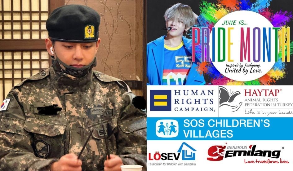 Fans celebrate BTS’s V (Kim Taehyung) military discharge with donations to support Pride Month, animal shelters, and underprivileged children