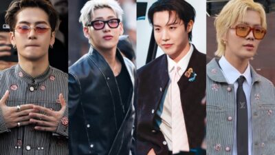 J-Hope, BamBam, Jackson, and Yuta at Louis Vuitton