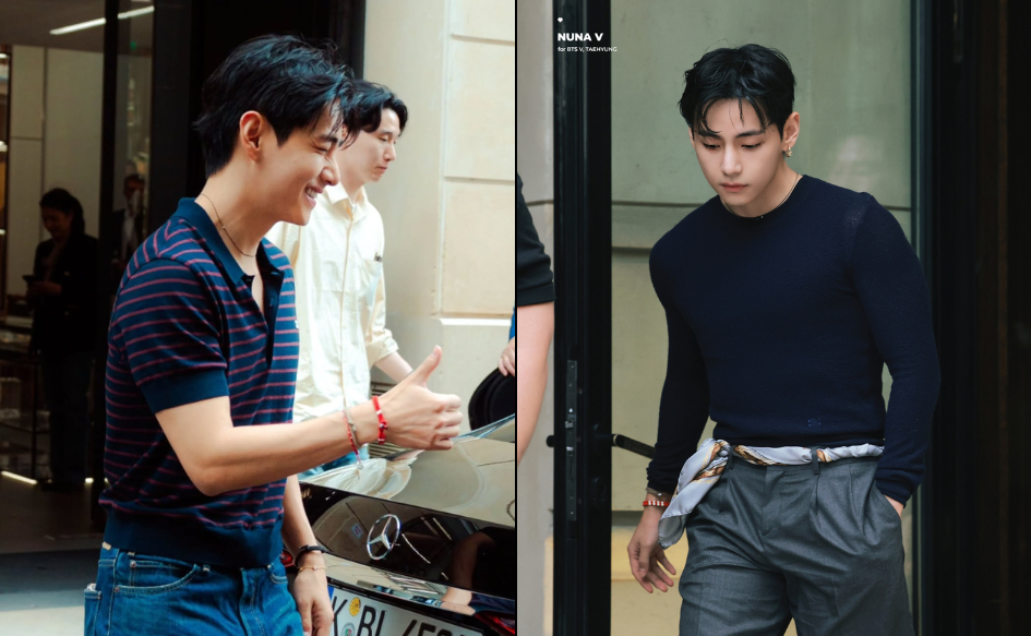 BTS's V (Kim Taehyung) sets Paris abuzz with captivating looks ahead of the CELINE show