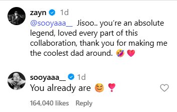 Screenshots of fan comments on Zayn's post