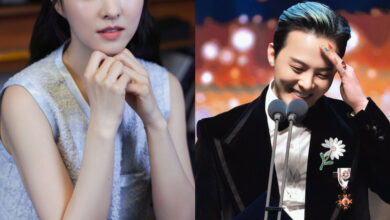 G-Dragon accepting the Okgwan Order of Cultural Merit