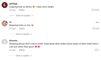 aespa’s NingNing worry