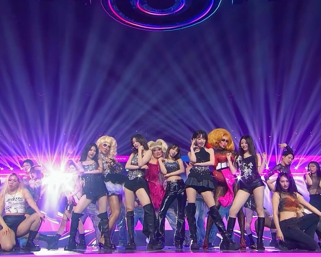 LE SSERAFIM with drag queen Nana