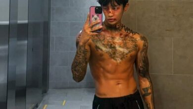 Nana shirtless tattooed