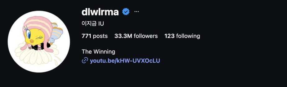 IU Instagram profile picture