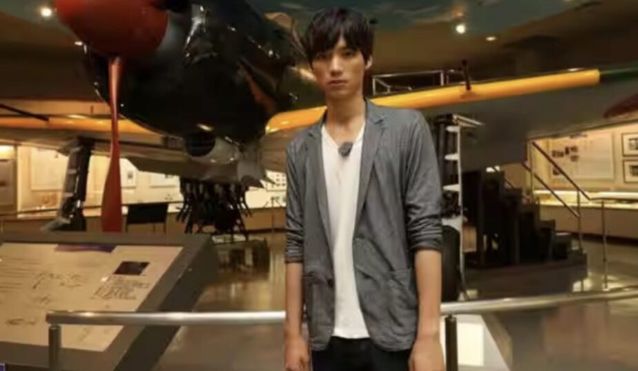 Documentary scene with Kamikaze pilot