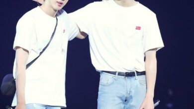 BTS’s Jin (left) and Jungkook (right)