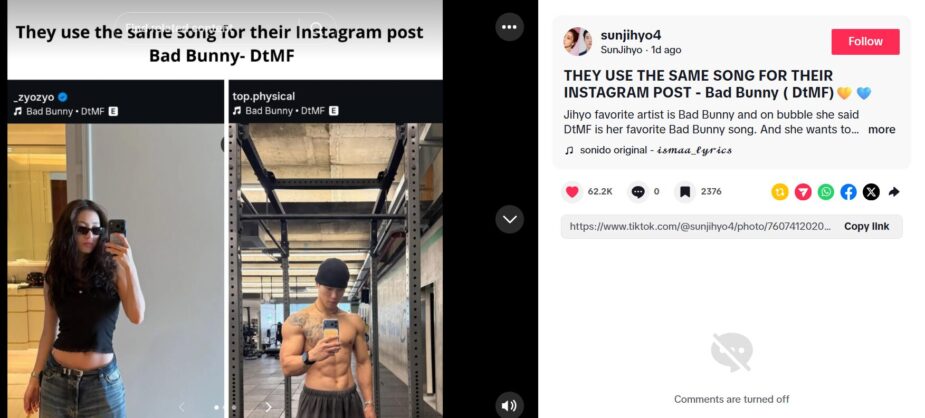 Jihyo Instagram comments