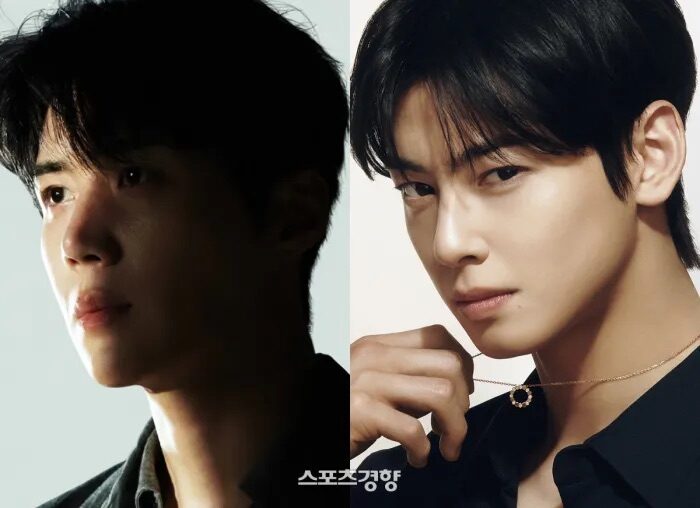 Actor Kim Seon Ho (left) and ASTRO’s Cha Eunwoo (right) | *Sports Kyunghyang*