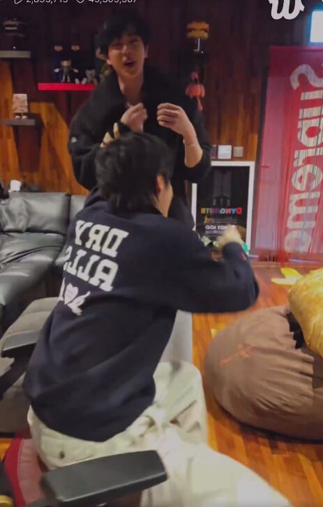 Jin’s Unexpected Birthday Present Causes J-Hope to Panic 1 BTS’s J-Hope (foreground) and Jin (background)