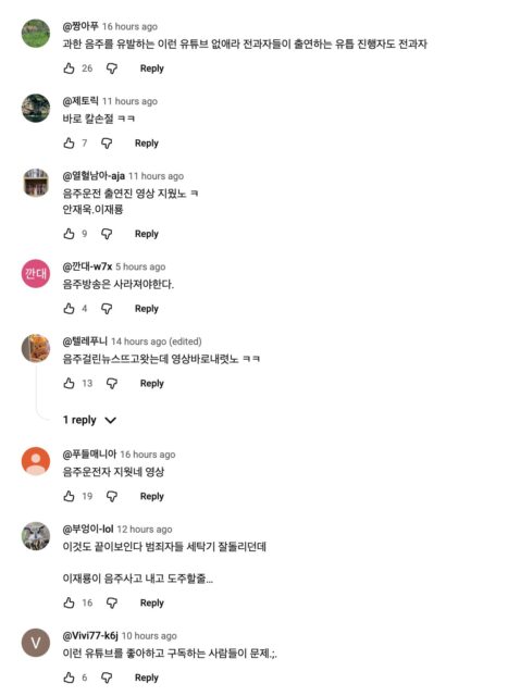 Screenshot of protest comments under Zzanbro’s video | _@zzanbro/YouTube_