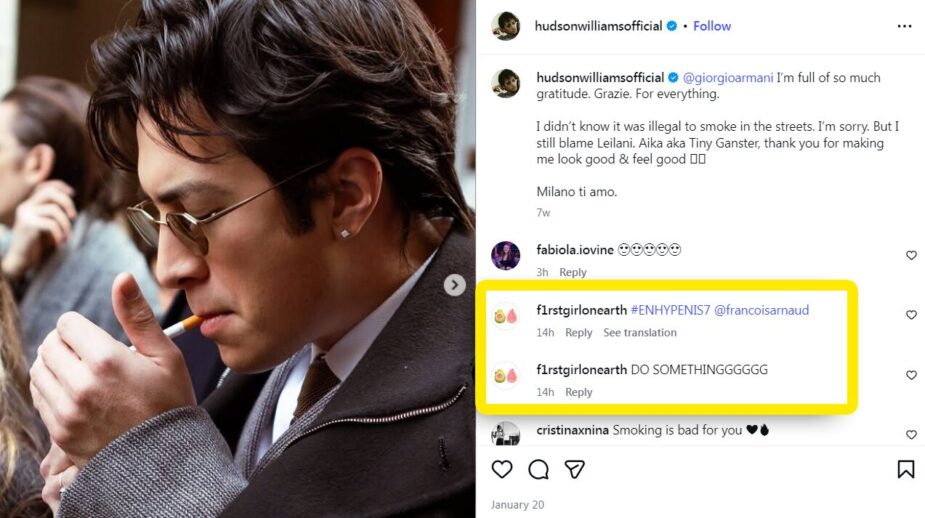 Hudson Williams comments